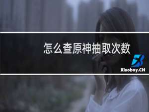 怎么查原神抽取次数