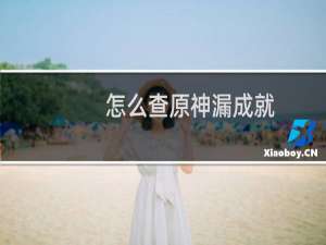 怎么查原神漏成就