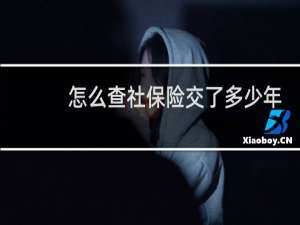 怎么查社保险交了多少年