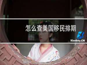 怎么查美国移民排期