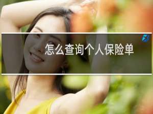 怎么查询个人保险单