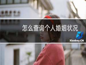 怎么查询个人婚姻状况