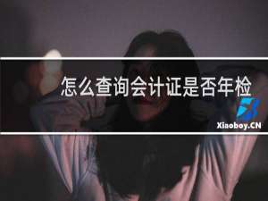 怎么查询会计证是否年检