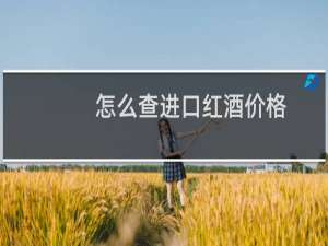 怎么查进口红酒价格