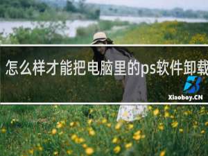 怎么样才能把电脑里的ps软件卸载干净