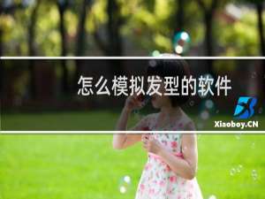 怎么模拟发型的软件