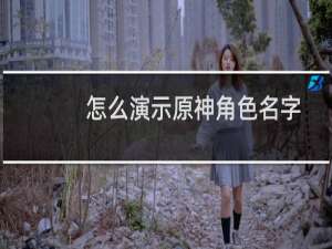 怎么演示原神角色名字