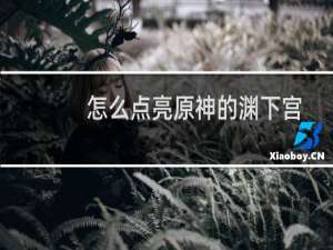 怎么点亮原神的渊下宫