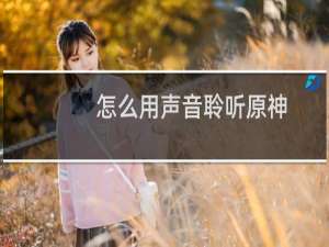怎么用声音聆听原神