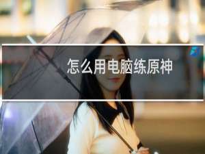 怎么用电脑练原神