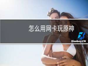 怎么用网卡玩原神