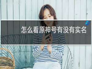 怎么看原神号有没有实名