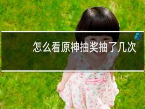 怎么看原神抽奖抽了几次