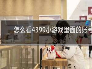 怎么看4399小游戏里面的账号