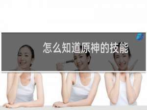 怎么知道原神的技能
