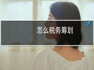 怎么税务筹划