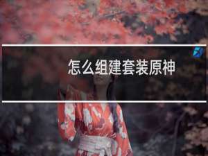 怎么组建套装原神