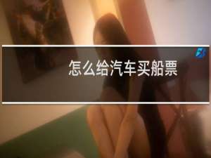 怎么给汽车买船票