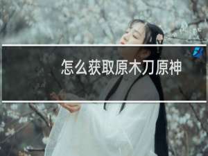 怎么获取原木刀原神