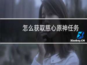 怎么获取慈心原神任务