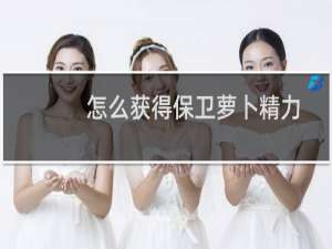 怎么获得保卫萝卜精力