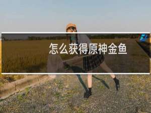 怎么获得原神金鱼