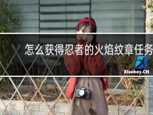 怎么获得忍者的火焰纹章任务