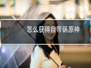 怎么获得自带锅原神