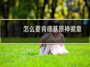 怎么要肯德基原神徽章