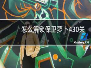 怎么解锁保卫萝卜430关