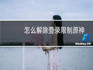 怎么解除登录限制原神