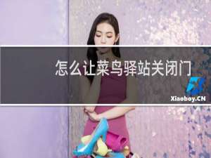 怎么让菜鸟驿站关闭门