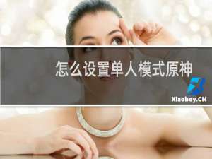 怎么设置单人模式原神