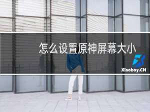 怎么设置原神屏幕大小