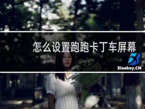 怎么设置跑跑卡丁车屏幕