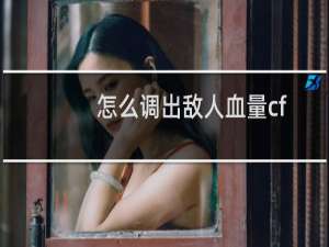 怎么调出敌人血量cf