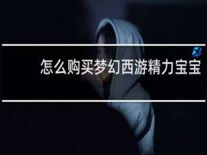 怎么购买梦幻西游精力宝宝