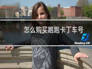 怎么购买跑跑卡丁车号