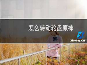怎么转动轮盘原神