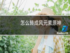 怎么转成风元素原神