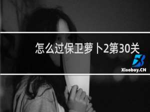 怎么过保卫萝卜2第30关