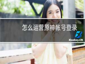 怎么运营原神帐号登录