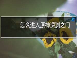 怎么进入原神深渊之门