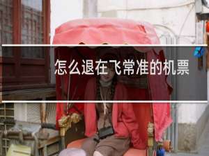 怎么退在飞常准的机票