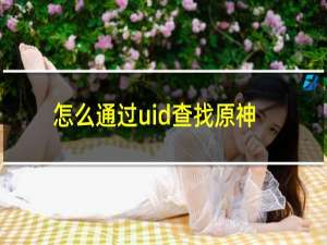 怎么通过uid查找原神