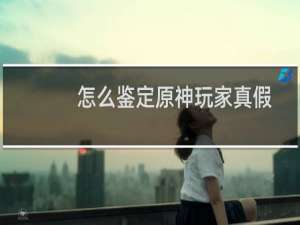 怎么鉴定原神玩家真假