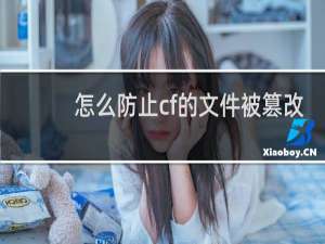 怎么防止cf的文件被篡改