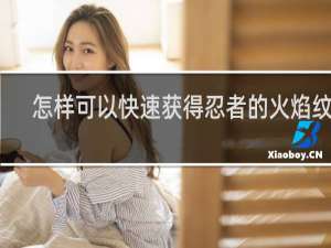 怎样可以快速获得忍者的火焰纹章