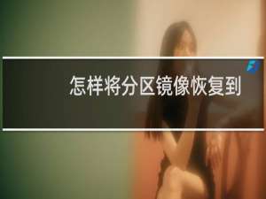 怎样将分区镜像恢复到其他分区