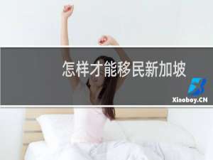 怎样才能移民新加坡